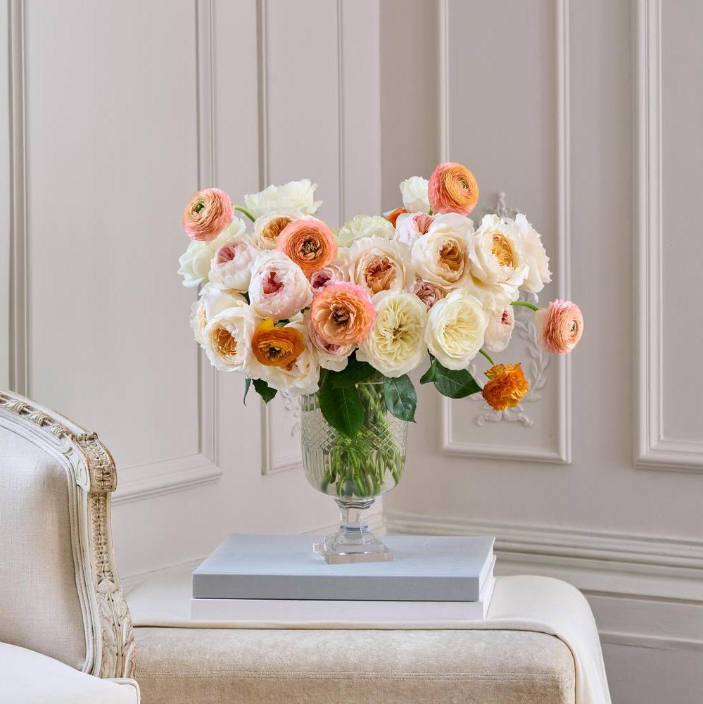 Rose bouquet featuring roses bred by David Austin