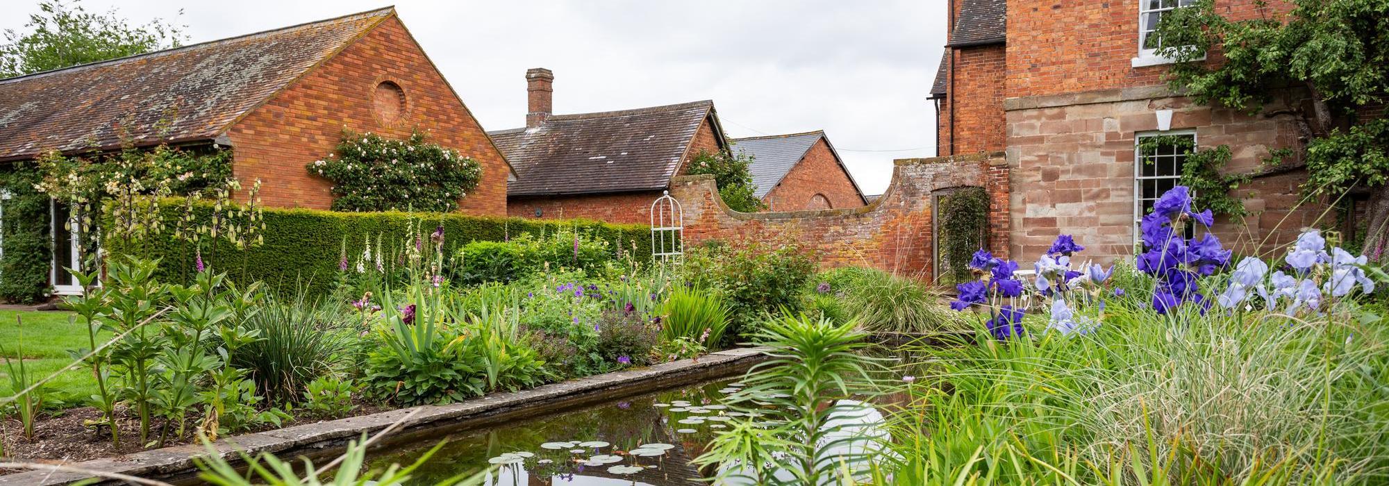 David Austin's house and garden in Shropshire.