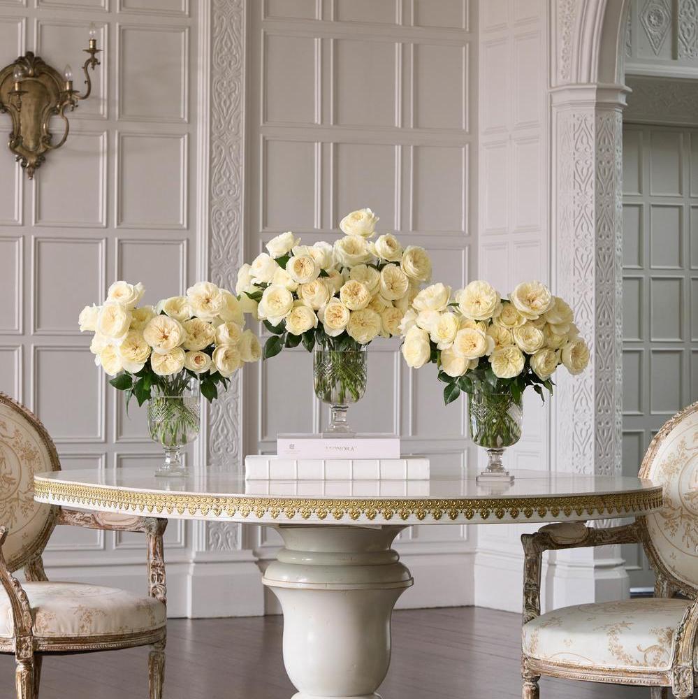 leonora rose bred by David Austin in a vase